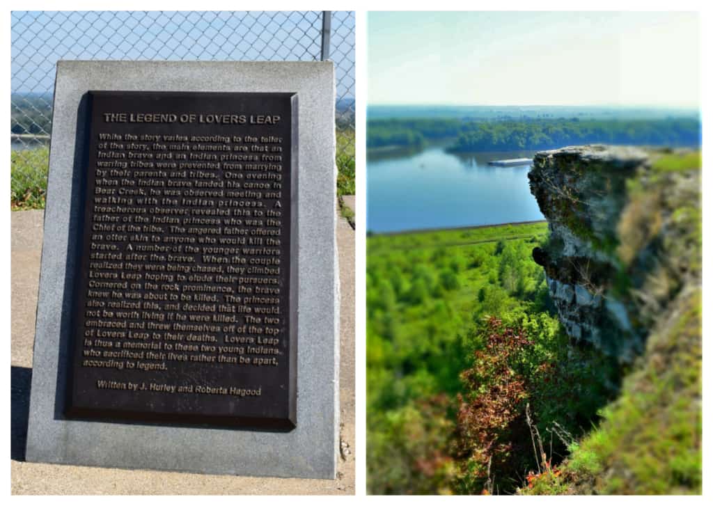 Lover's Leap offers amazing views of the city and the Mississippi River below. 