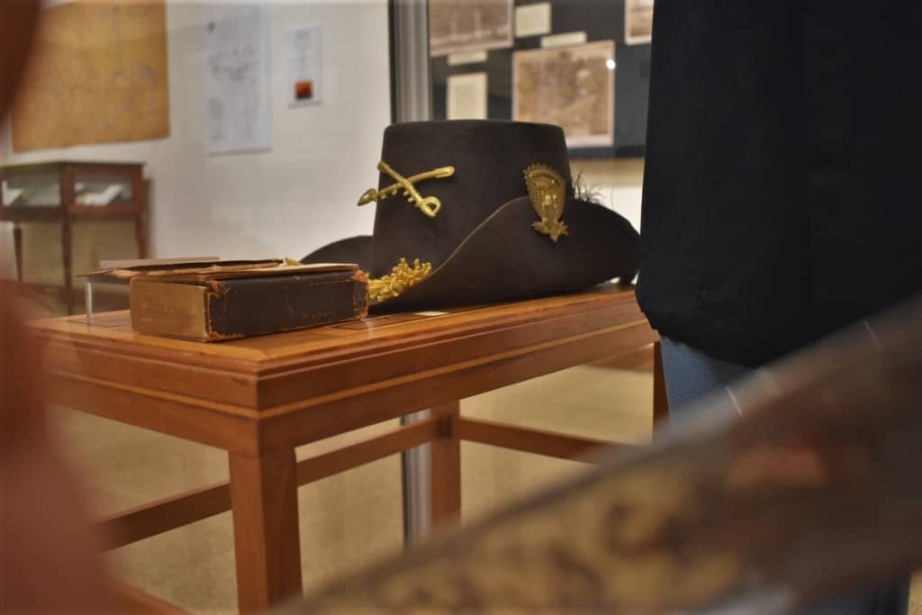 Part of the uniform of a Civil War general is on display during the celebrating 200 years exhibit at the Boone County History Museum. 