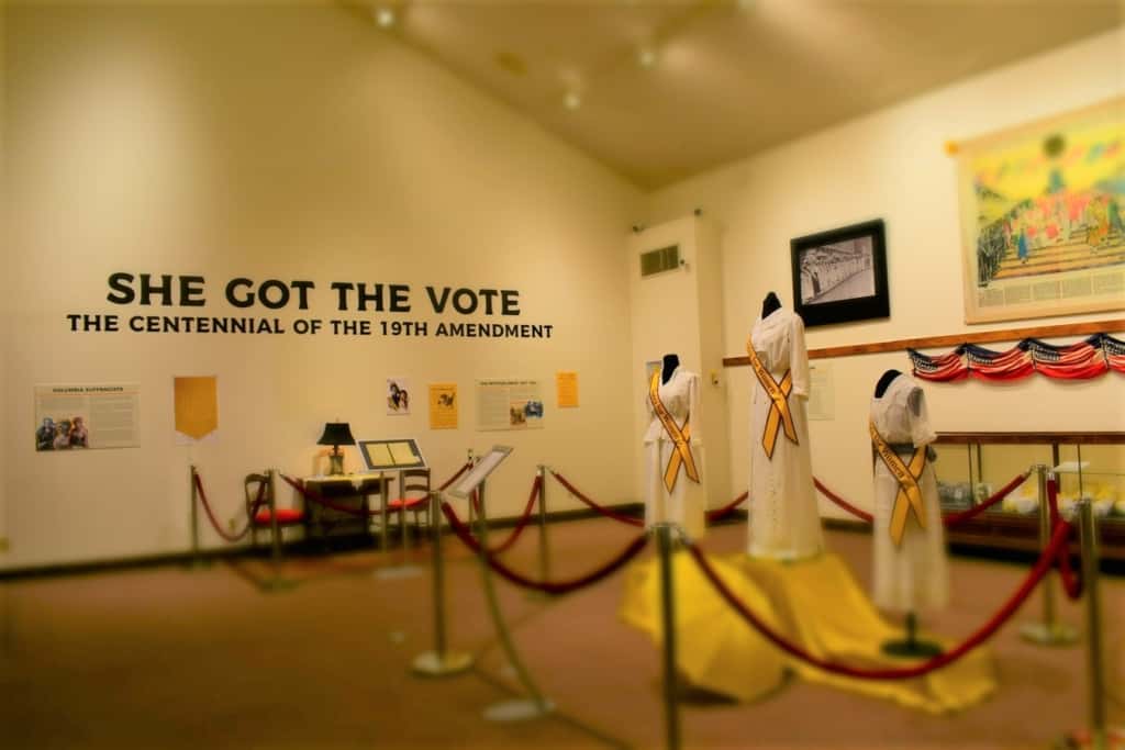 One of the traveling exhibits paid homage to the 100th anniversary of the ratification of the 19th Amendment. 