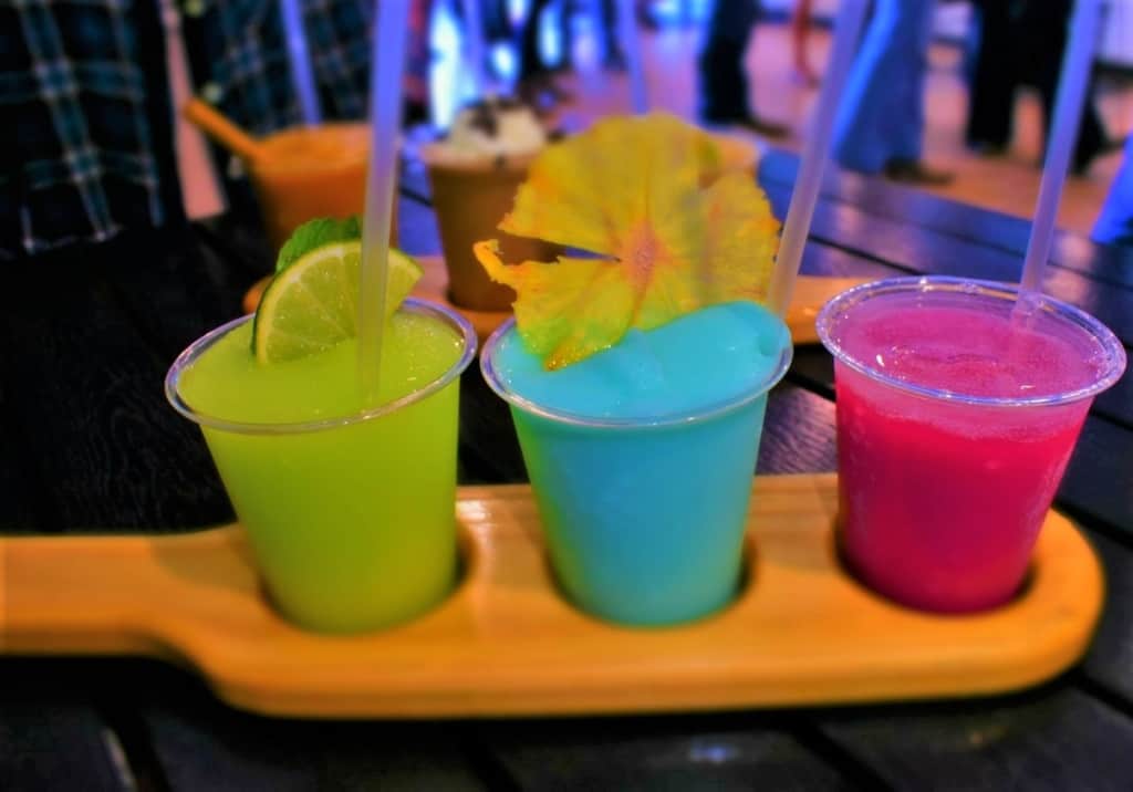 A trio of brightly colored summer cocktails reminded us of the recent season that had just departed. 