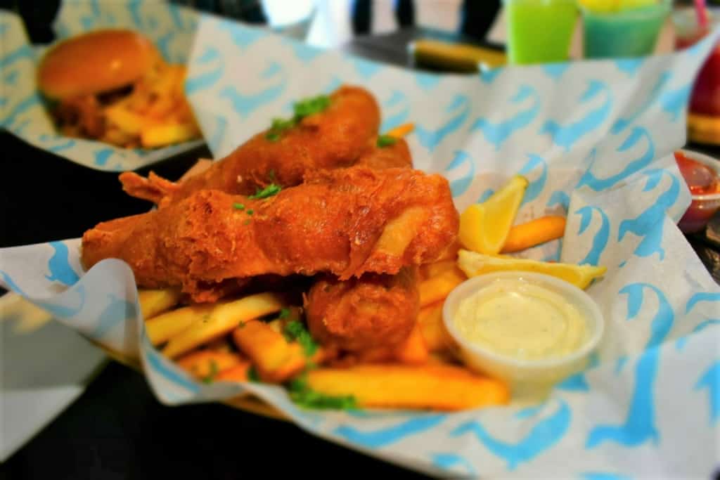 The Fish n' Chips is a popular entrée that brings the taste of the sea to Hermann, Missouri.