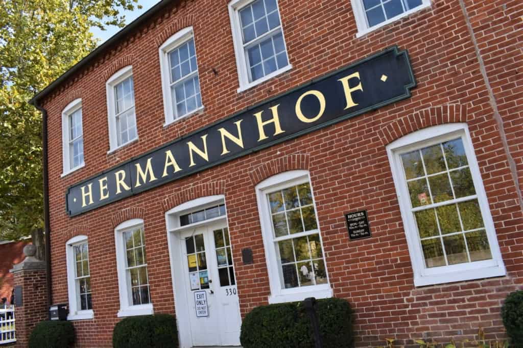 Our stop at the Hermannhoff Winery allowed us to see one of the oldest buildings in Hermann, Missouri. 