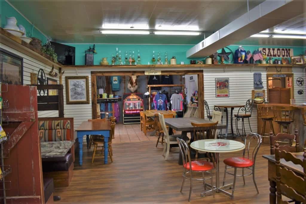 The Vintage Cowgirl offers travelers a break from the road and a place to pick up some Route 66 souvenirs. 