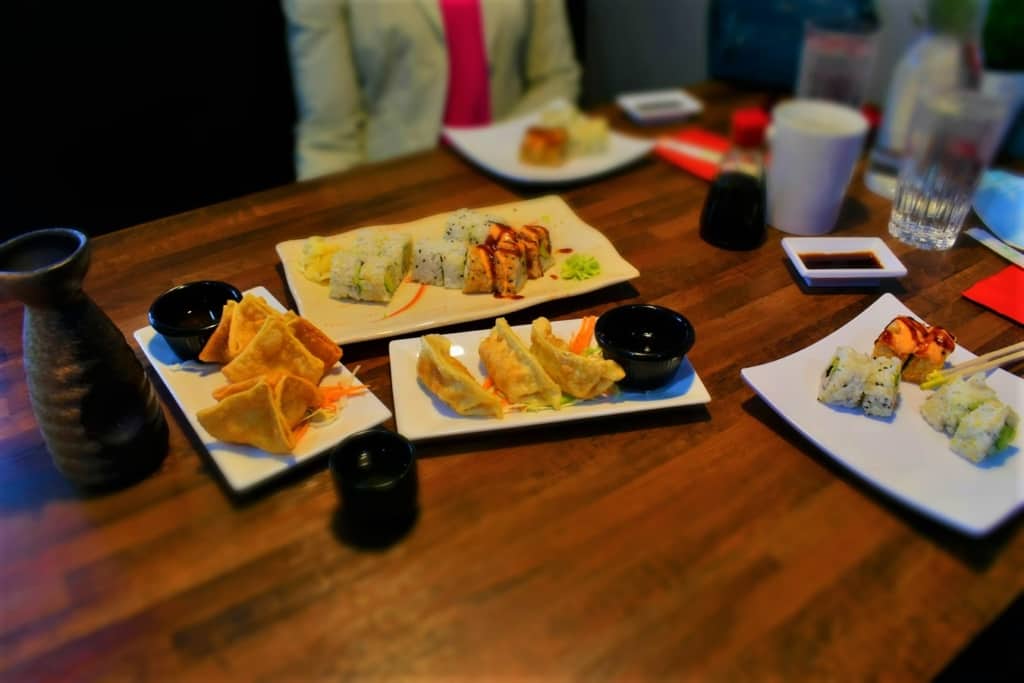 Our table was filled with fan favorite dishes that all are available on the Happy Hour menu at Sushi Karma. 