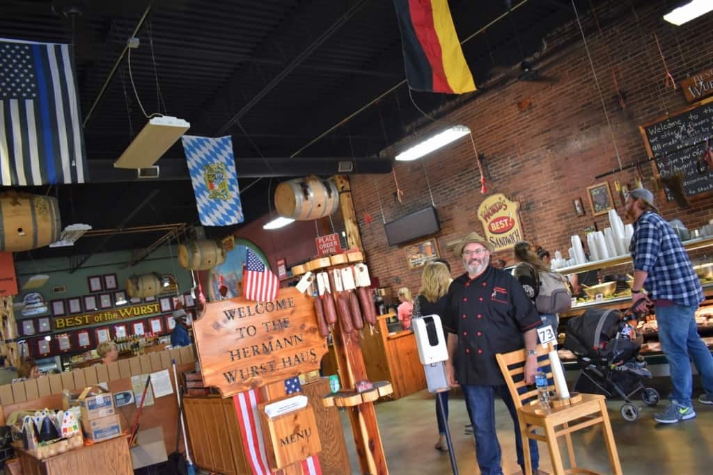 The Hermann Wurst Haus is a purveyor of German cuisine and smoked meats. 