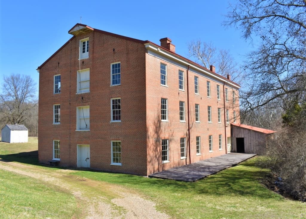 The three-story woolen mill has a sizeable footprint and is still in remarkably good condition. 