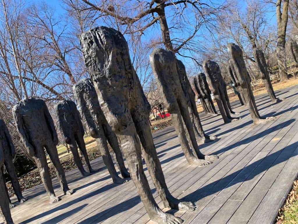 These headless statues remind us how we feel during Daylight Savings Time. 