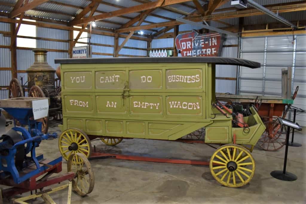 A salesman's wagon is bedecked with a logo sure to catch the eye. 