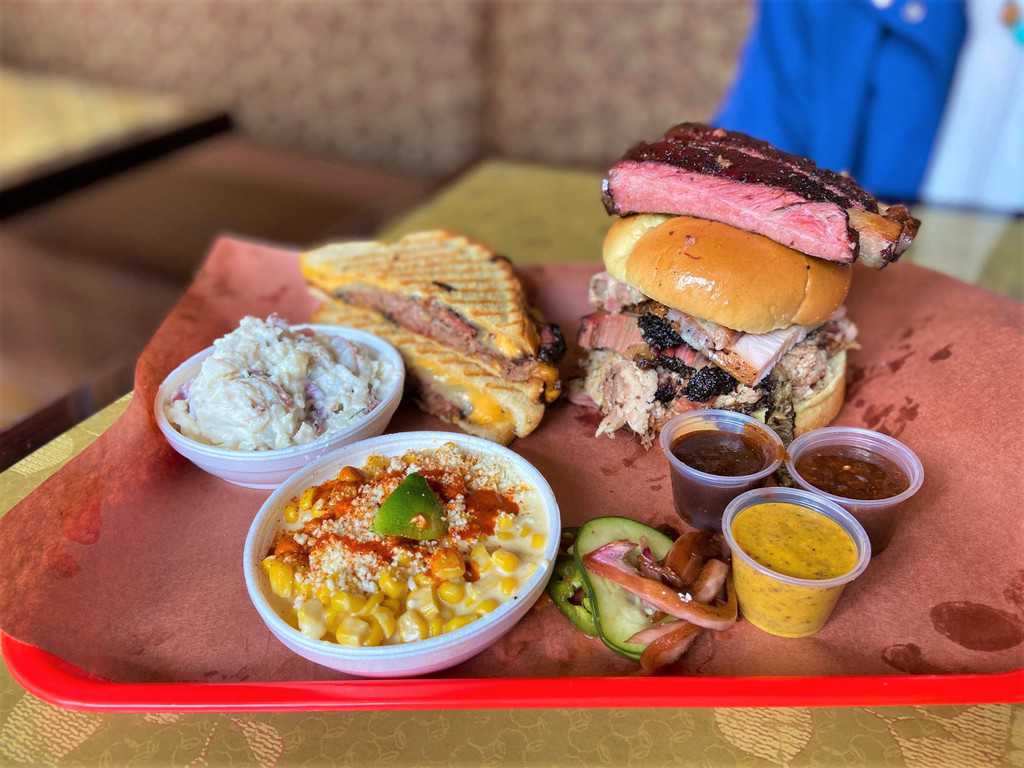 A tempting tray of barbecue dishes can be found each weekend at Chef J BBQ.