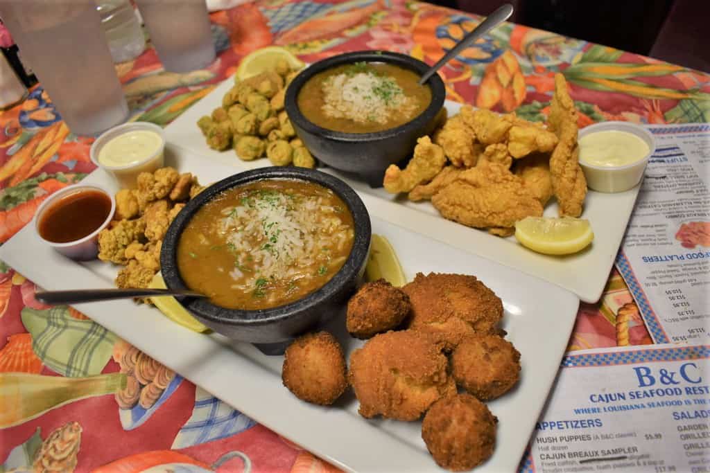 The food at B&C Seafood Restaurant represents the tastes of the land and sea.