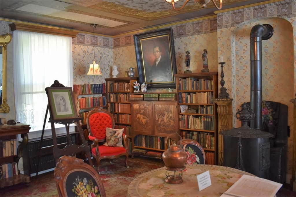 The library is the room most unchanged from the early days of the Scholte family. 