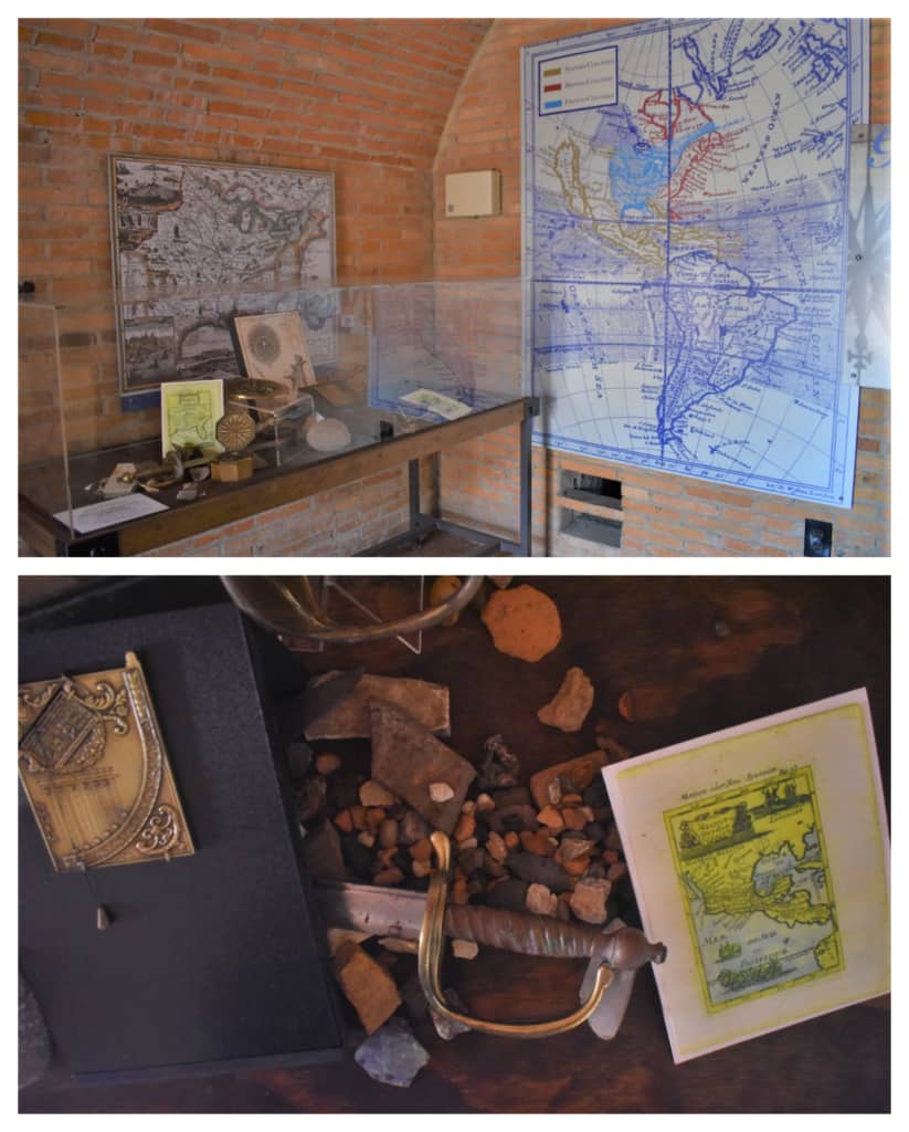 Maps and artifacts help tell the story of the changing hands that laid claim to Fort Conde in Mobile, Alabama.