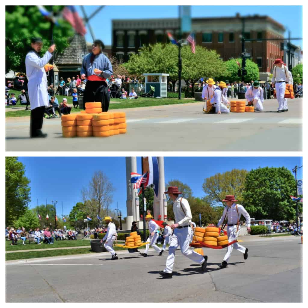 Reenacting the Dutch cheese market is one way they keep traditions going in Pella. 