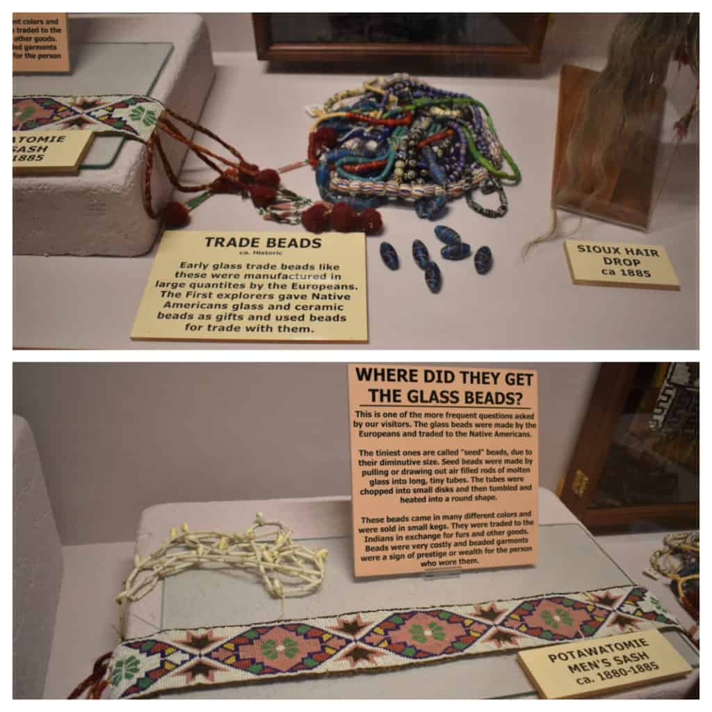 Glass beads were an important commodity for the artistic designs of Native Americans. 
