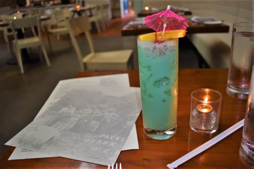 If you are looking for a refreshing cocktail, be sure to check out Miami Vice at The Hive in Bentonville. 