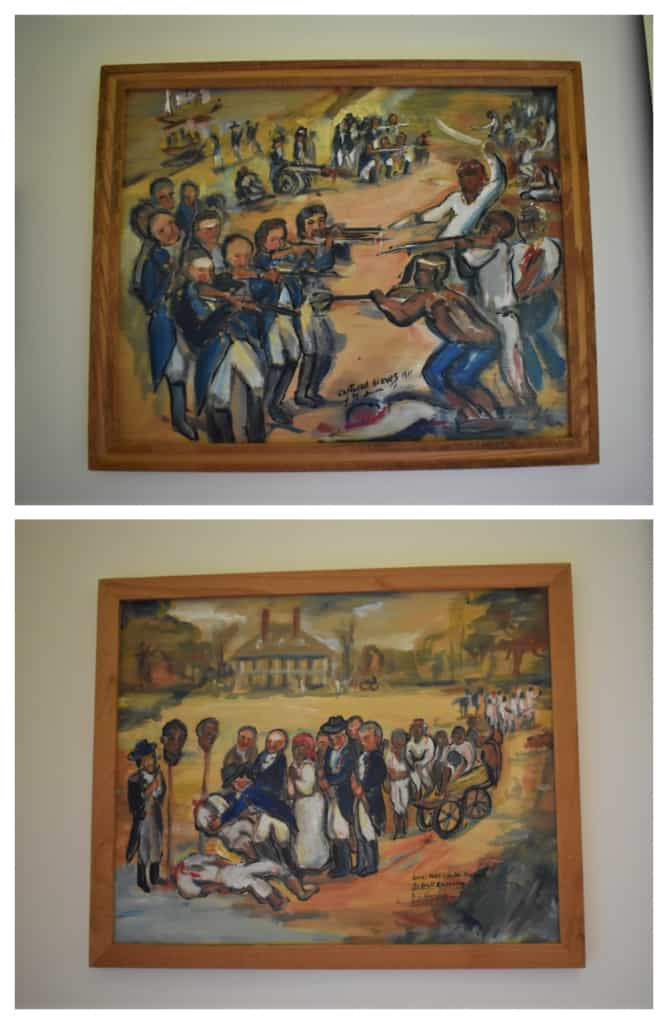 Paintings show the harsh realities of enslaved life. 