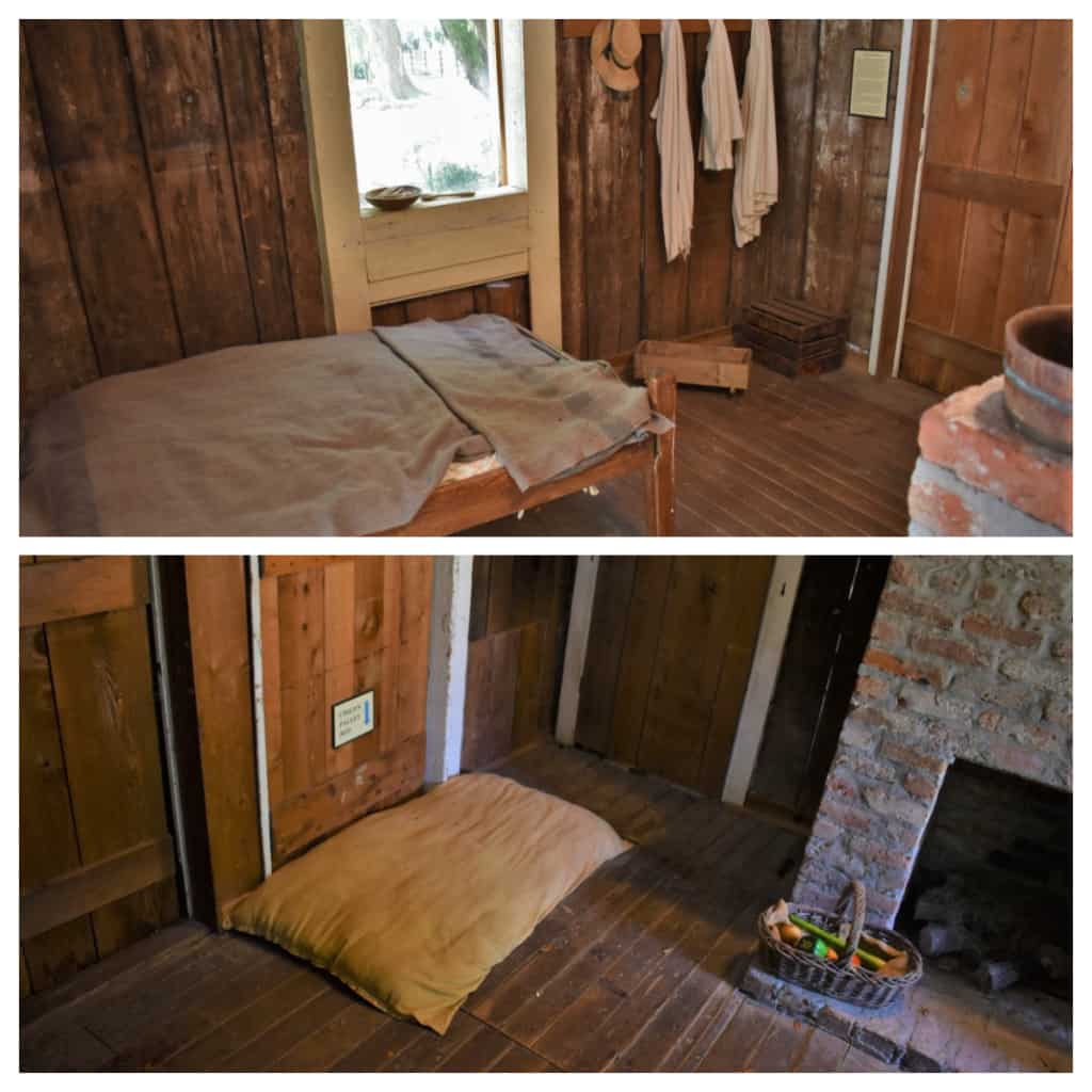 A small cabin would have housed an entire family and helps showcase the realities of enslaved life. 