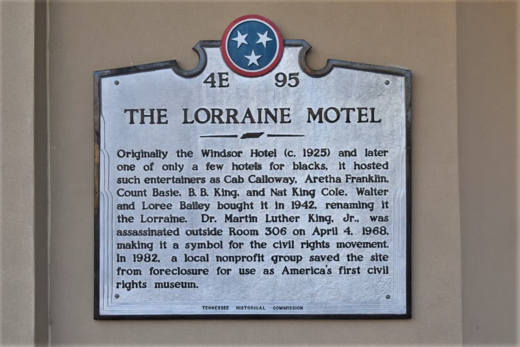 A plaque found at the National Civil Rights Museum.