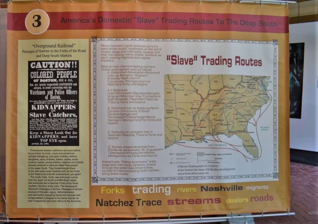 Slave trading routes were commonplace in the southern United States in the early 1800s. 