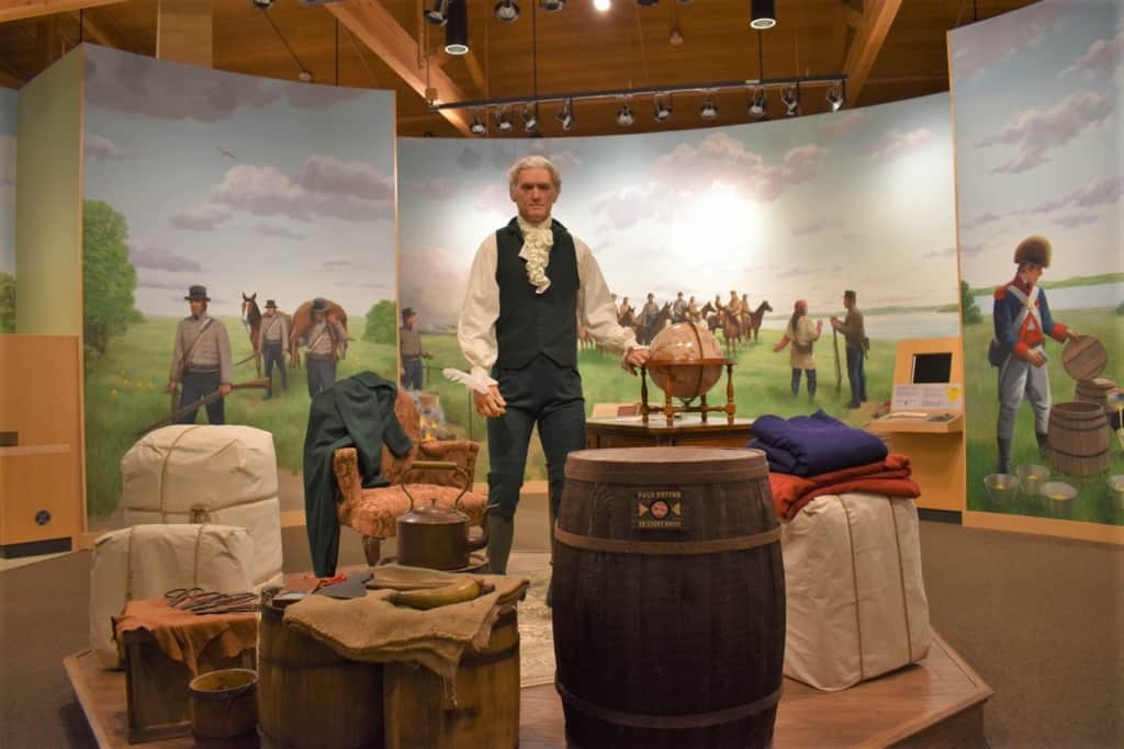 An animated President Jefferson tells visitors about his role in setting the Corps of Discovery on their epic road trip. 