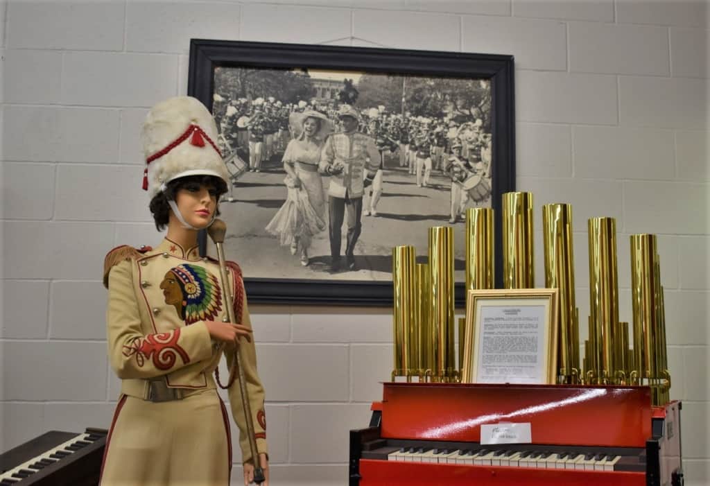 A display about The Music man is familiar territory after our visit to mason City, Iowa. 
