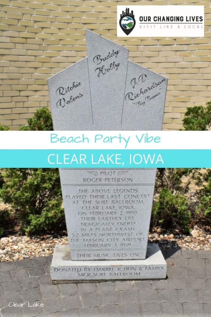 beach party vibe-Clear Lake, Iowa-Surf Ballroom-Buddy Holly-K&B Emporium-PM Park-Kinney History Museum