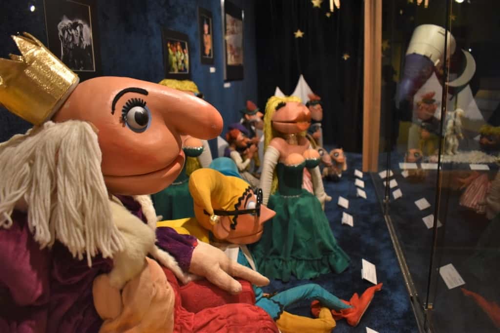 The familiar faces of puppets from Bil Baird. 