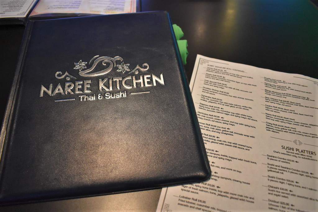 The menu at Naree Kitchen hints of the tsaty Thai dishes to be found there.