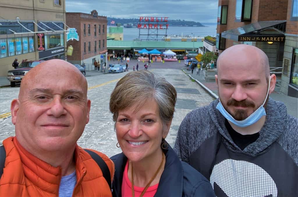 The authors were joined by their son Derek, as they explored the 4 reasons to visit Pike Place Market. 