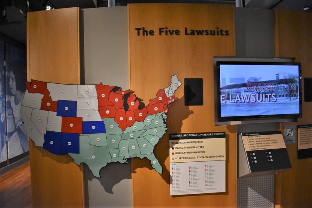 A map shows the impact of the five lawsuits that changed America's approach at education. 
