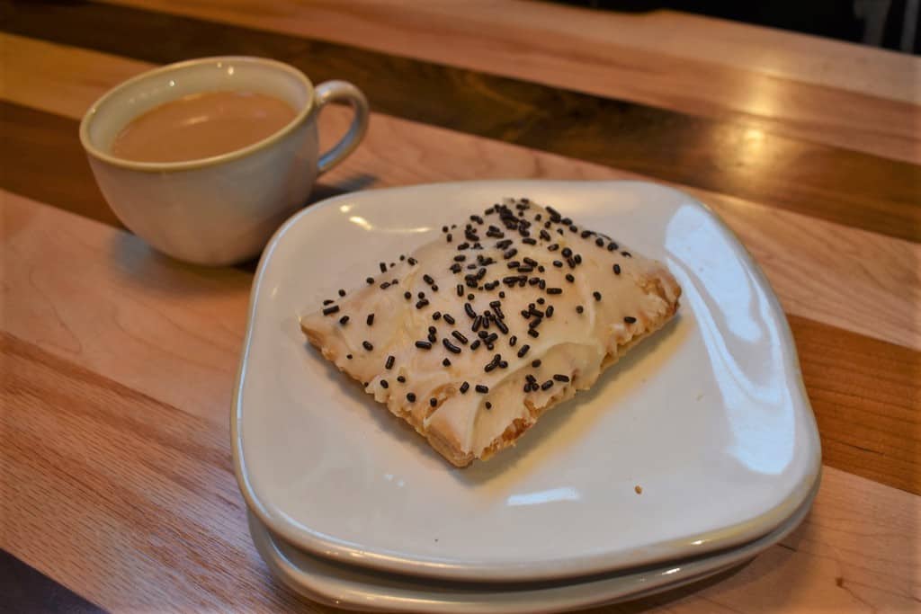 A Nutella Pop Tart and cup of Messenger Coffee make a great start to brunch at HomeGrown Kansas City.