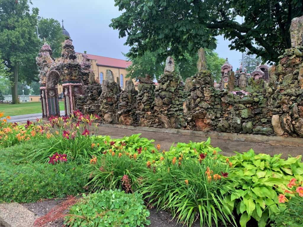 A rainy day made the colors of the plants around the Grotto more beautiful. 