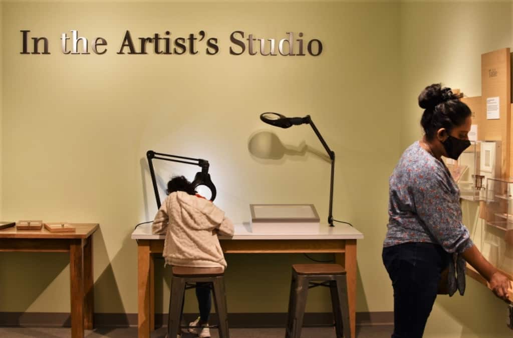 The museum contains a space that teaches the details behind creating the miniatures on display. 