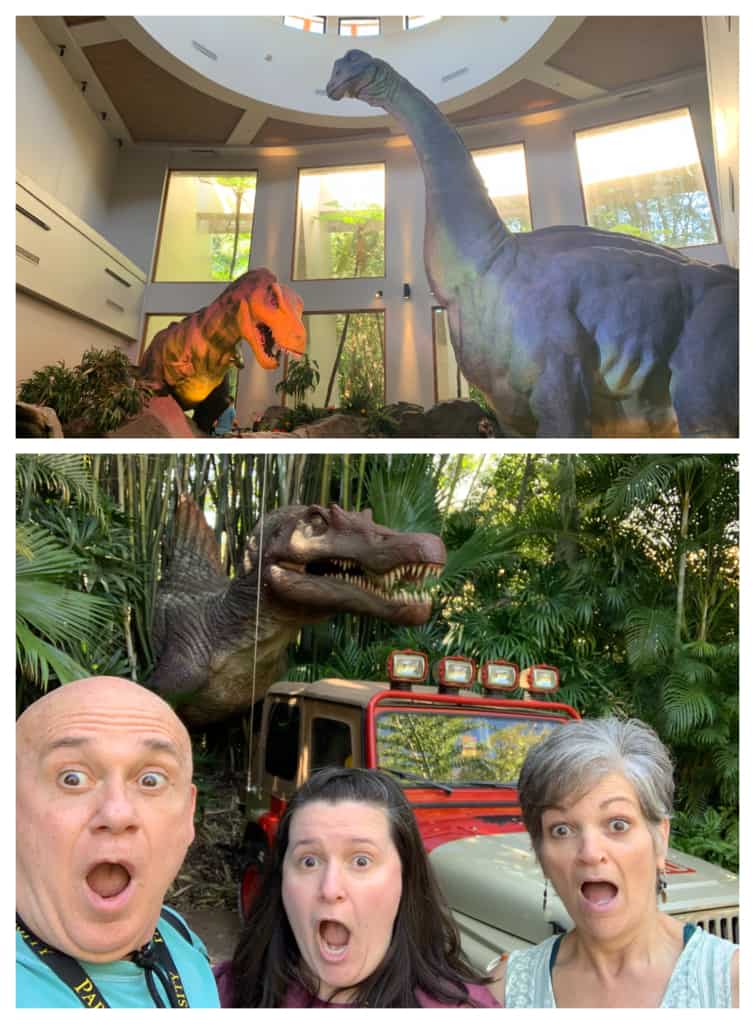 Things got a little scary when we dropped in the Jurassic Park section. 