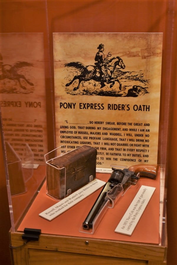 We learned the Pony Express Oath during our visit to the Pony Express Museum. 