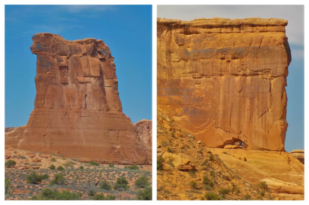 The massive sandstone features hold a commanding presence along the horizon. 