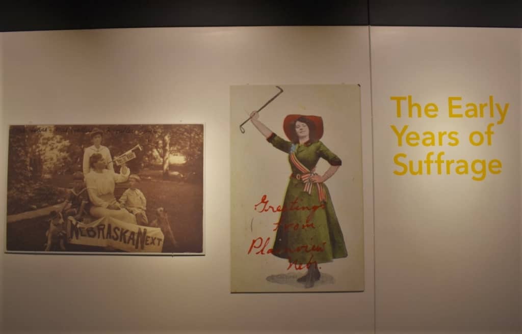 The early years of suffrage is a hot topic at the Nebraska History Museum. 