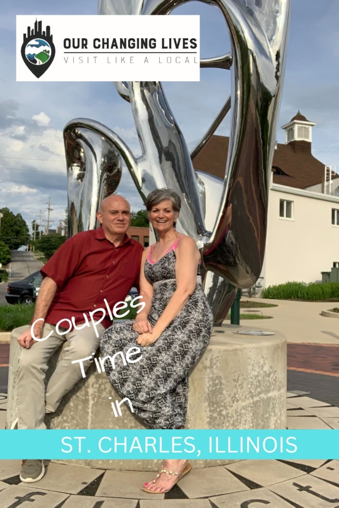 Couples time in St. Charles-dining-shopping-riverboat-art-Fox River