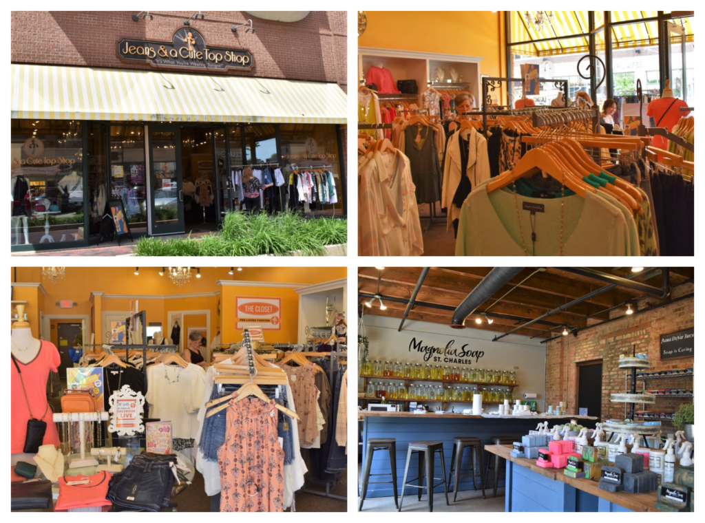 There is plenty of retail therapy options in downtown St. Charles, Illinois. 