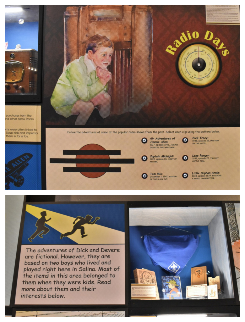 We found a lot of interactive displays at the Smoky Hill Museum. 