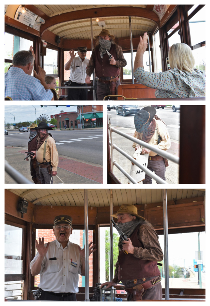 Unexpected visitors add a flair of danger and excitement to our trolley ride. 