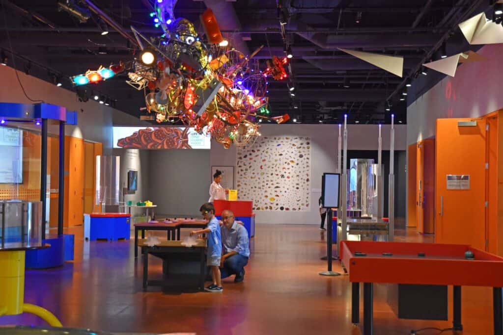 Kids of all ages enjoy the exhibits at the Fort Worth Science Museum.