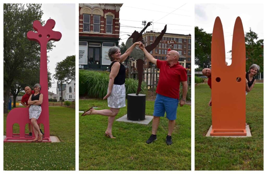 We couldn't pass up having some evening fun with the local art installations.