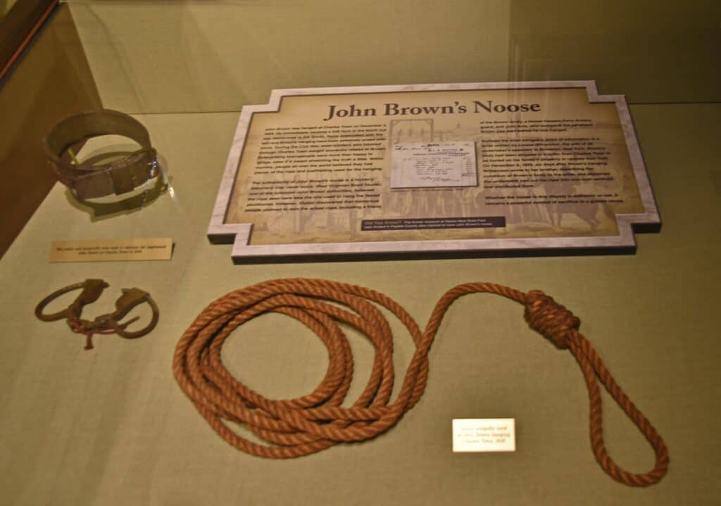 The noose used to hang John Brown after his attack on Harper's Ferry.