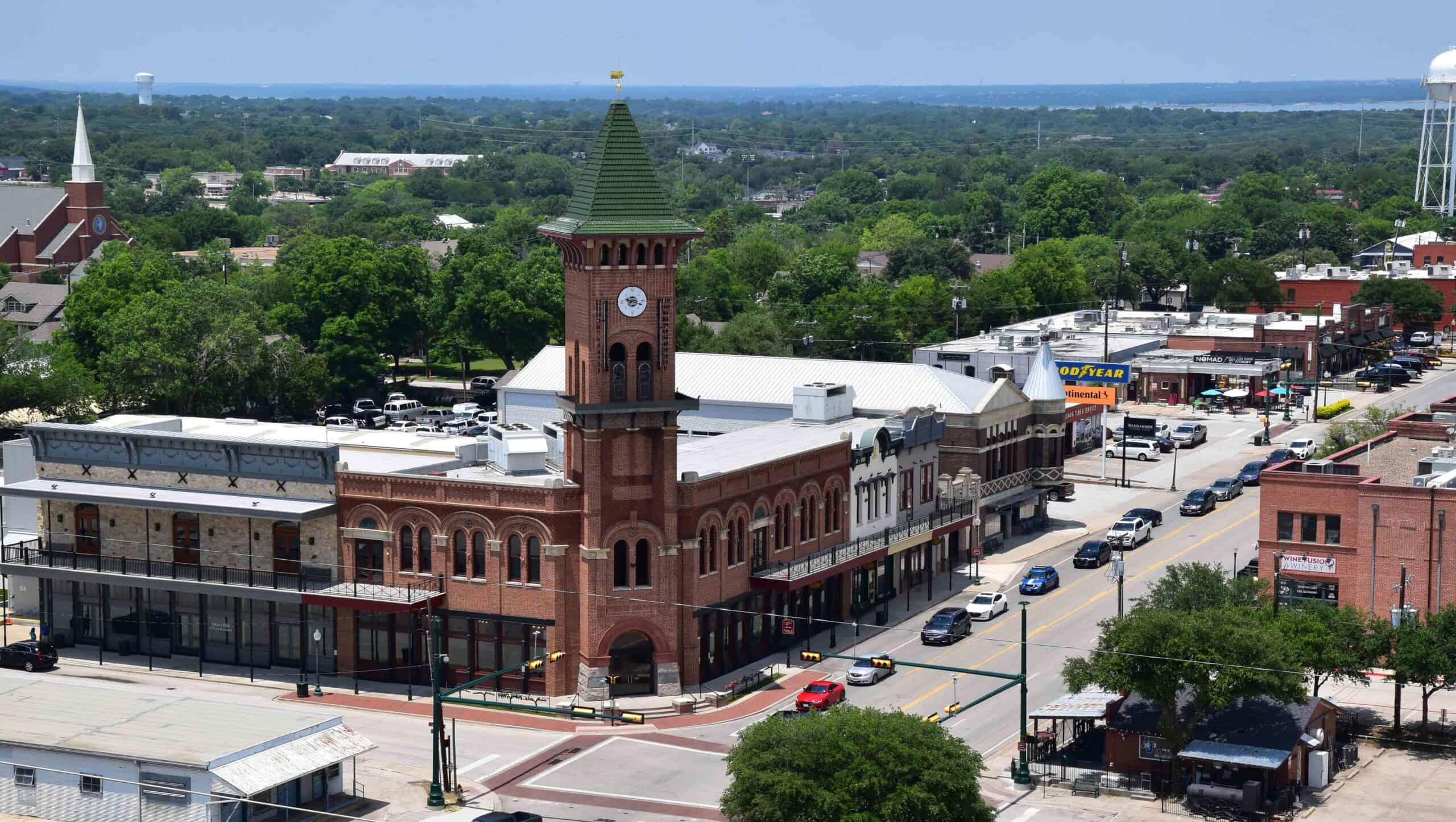 A view of downtown Grapevine, Texas.