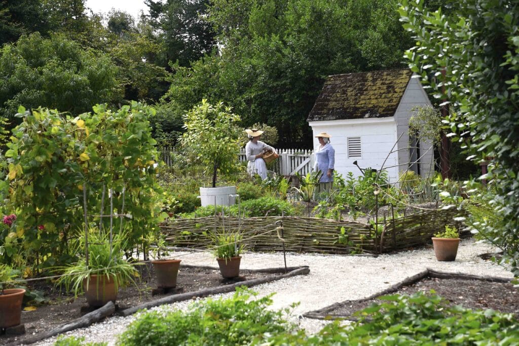 Gardeners tend the plants throughout this historic site.