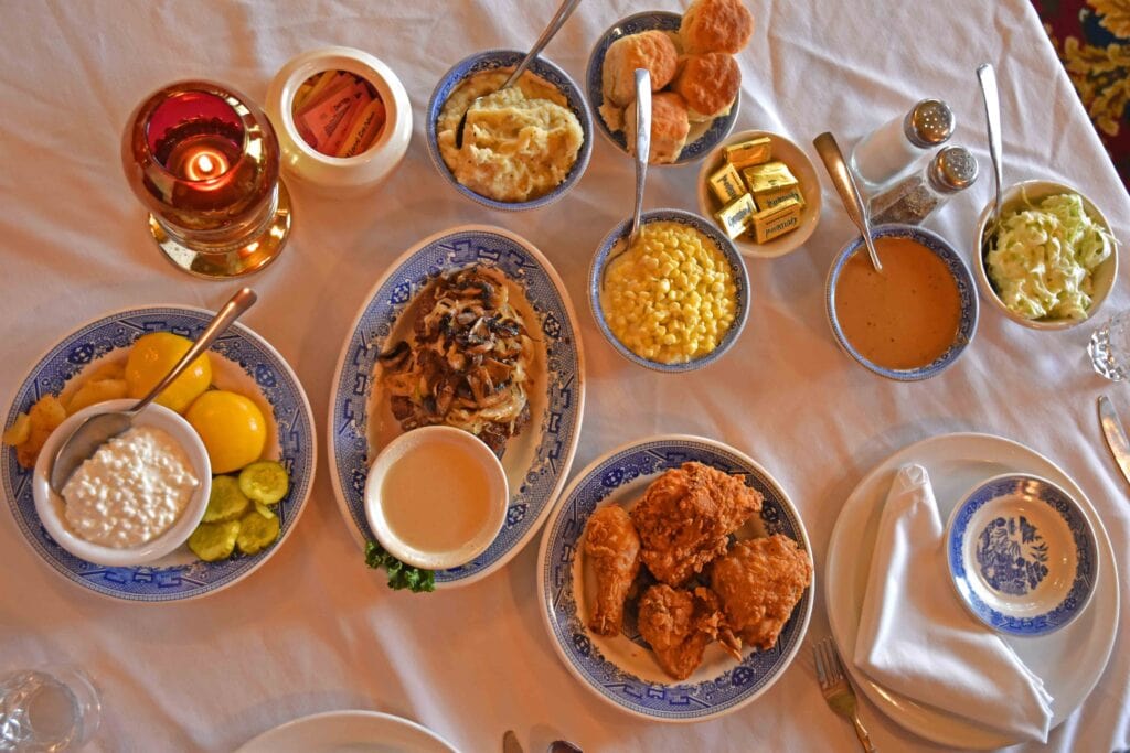 The family-style meals tradition still exists at Brookville Hotel, now Legacy Kansas.