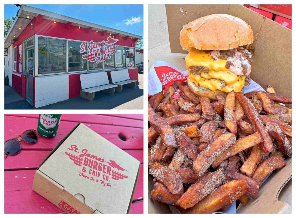 St. James Burger serves up an abundance of food with each unique meal.