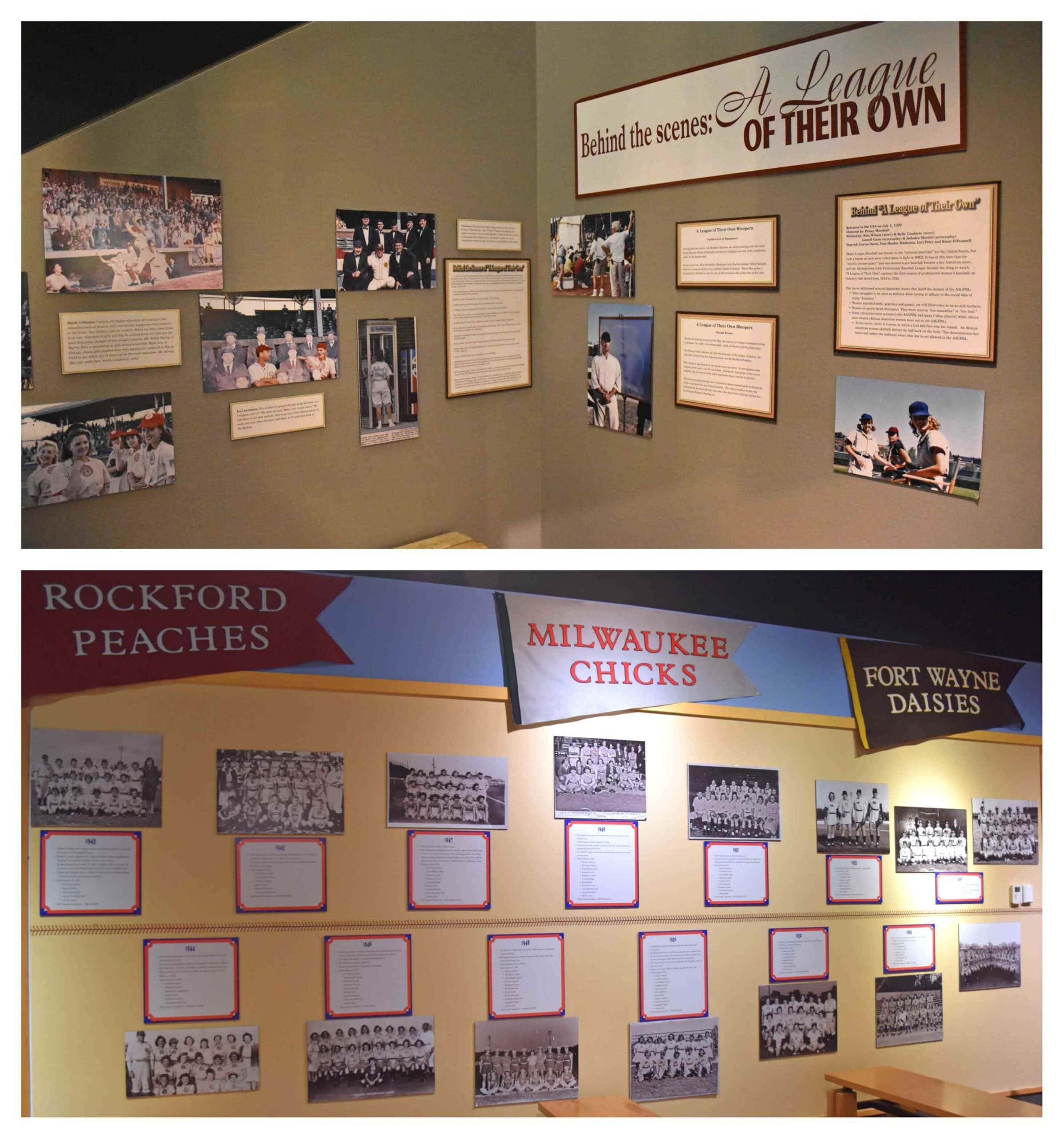 Comparisons of the movie A League of Their Own and the real women's baseball league.