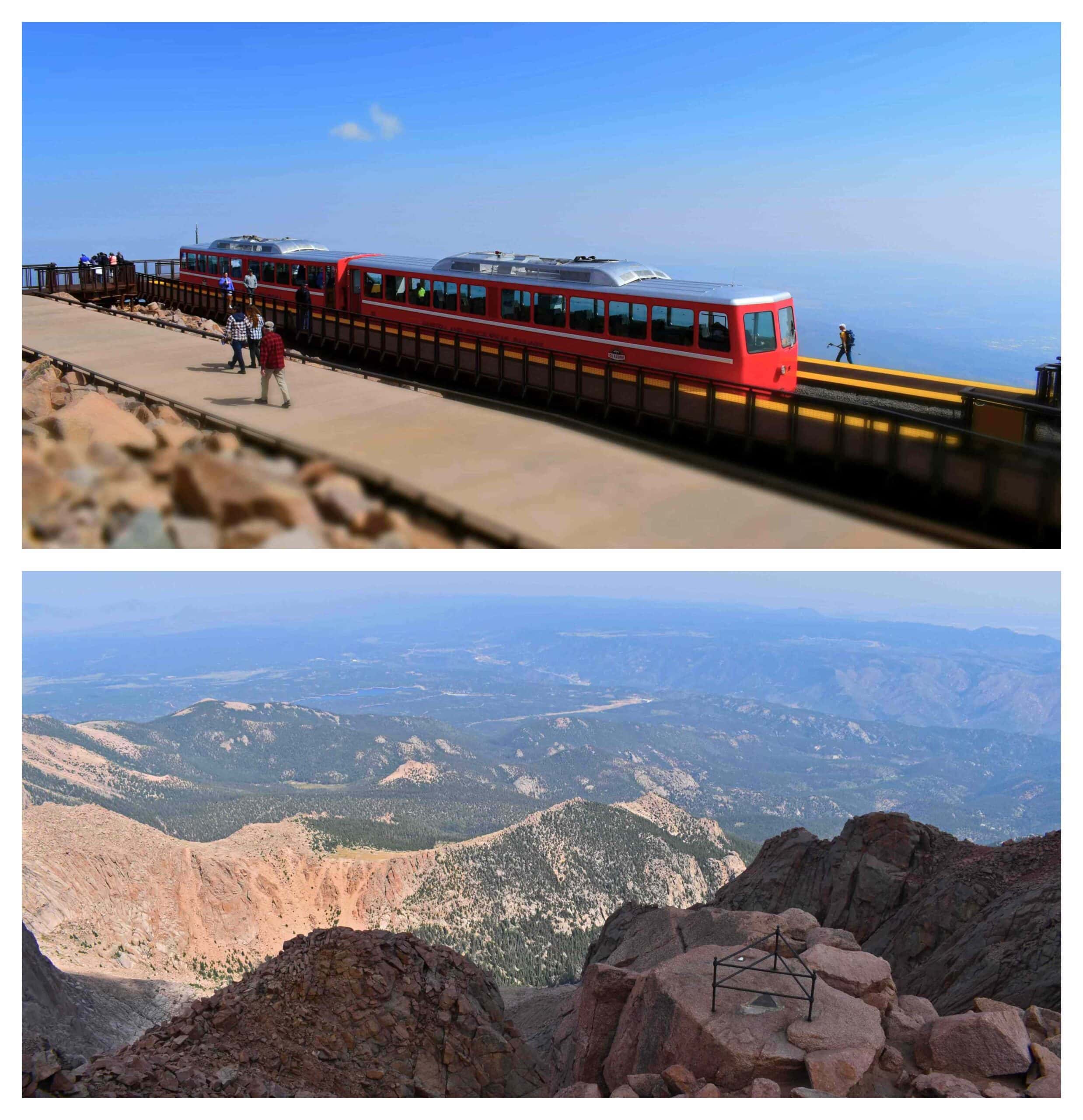 Views from the summit of Pike's Peak.